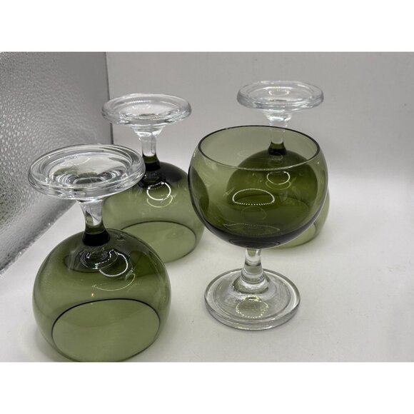 Vintage Fostoria “Sphere Green” Drinkware/Stemware Set – 7 Pieces (c. 1971–1972) - Picture 8 of 10